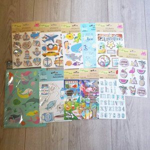 New 11 sticker sheets sea living theme, pop up, glitter & planner stickers